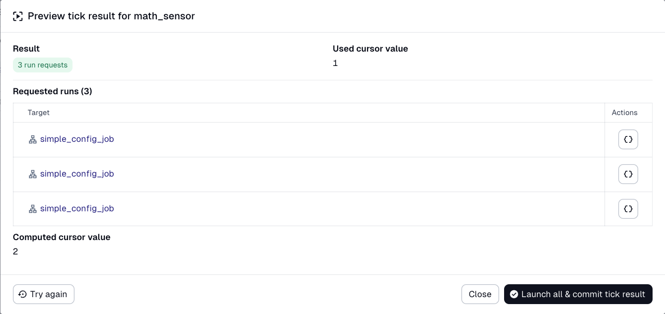 Evaluation result page